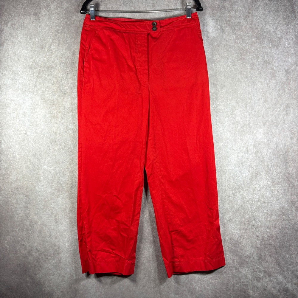 Boden Trousers Womens Size‎ 8R Red Richmond Straight Leg Cotton Casual Preppy